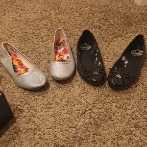 Fergalicious Silver and Black Flats